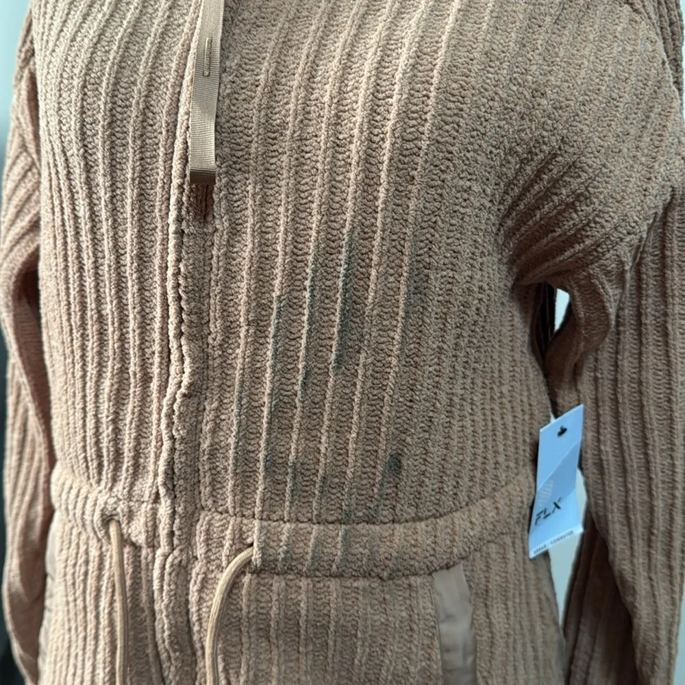 FLX Women's Commuter Sweater Jacket Size XS In Elden Beige - Picture 15 of 15